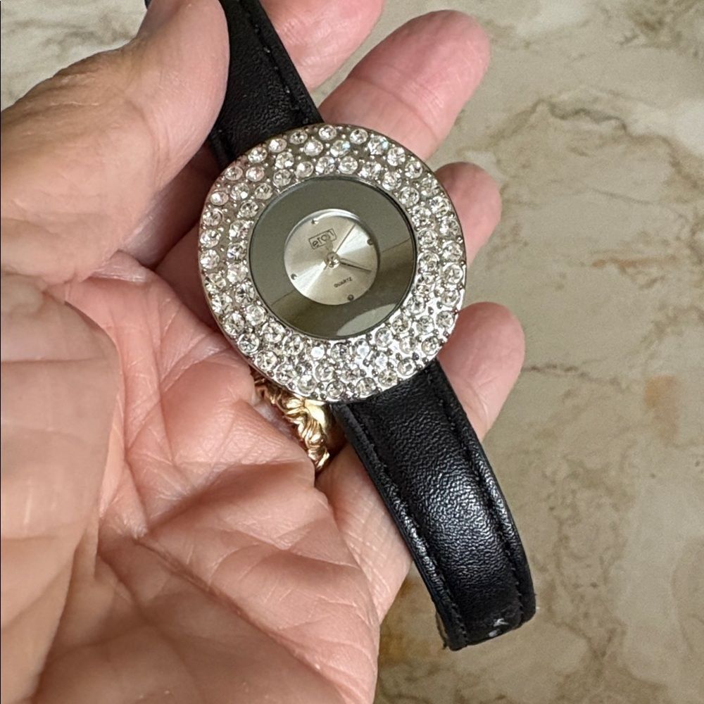 NWOT Eton Wristwatch Oval Dial Crystal Embellished in Box - Picture 3 of 10